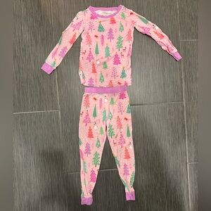 Little Sleepies pink Christmas pajama set